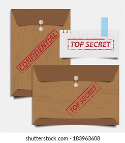 Confidential envelope vector illustration