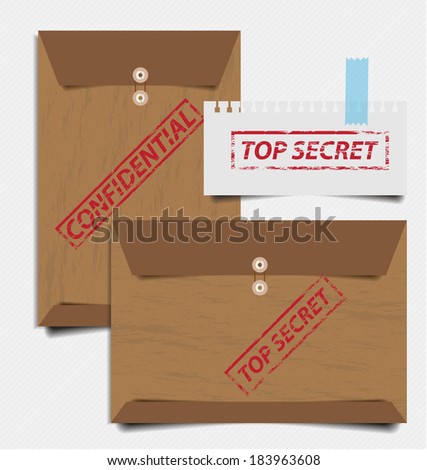 Confidential envelope vector illustration