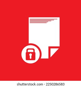 Confidential file icon, graphic resource template, vector illustration.