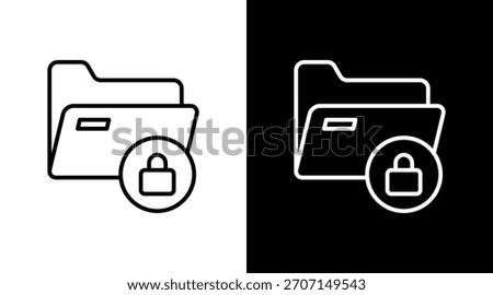 Confidential File White Icon Set Design