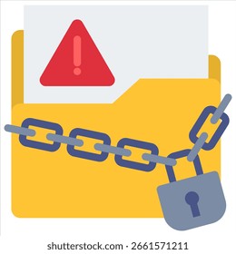 Confidential Folder Icon Element For Design