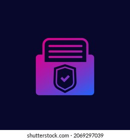 confidential folder icon for web
