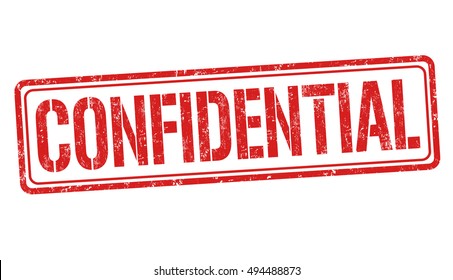 Confidential Grunge Rubber Stamp On White Background, Vector Illustration