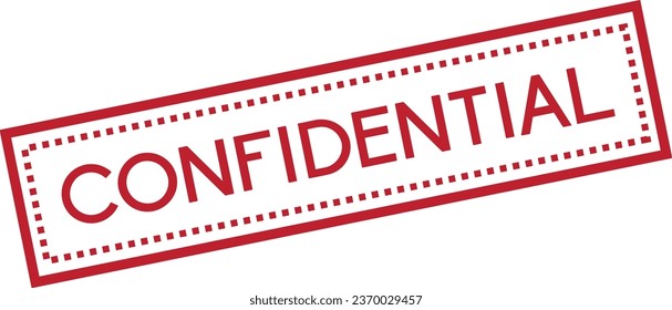Confidential grunge rubber stamp vector art illustration