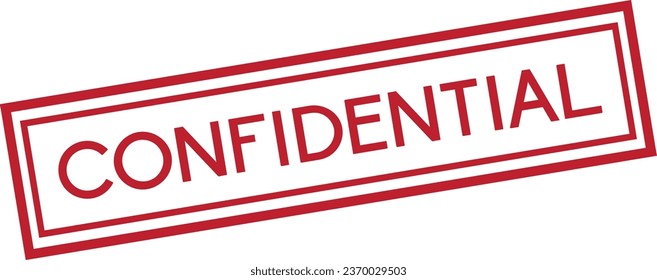 Confidential grunge rubber stamp vector art illustration