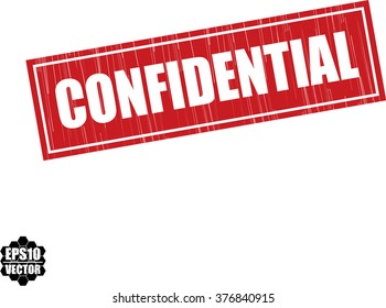 Confidential grunge rubber stamp, vector illustration