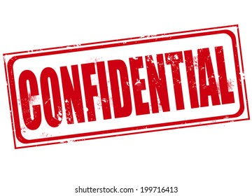 Confidential Grunge Stamp With On Vector Illustration