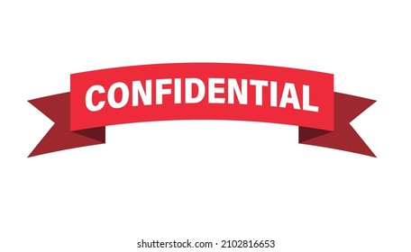 vector rojo de banner de cabecera confidencial