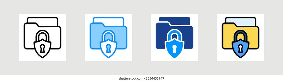 Confidential Icon Collection Set Multiple Style