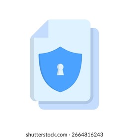 Ilustración vectorial plana de icono confidencial