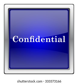 Confidential icon. Internet button on white background. EPS10 vector.
