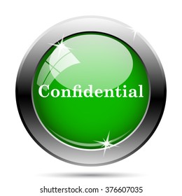Confidential icon. Internet button on white background. EPS10 vector.