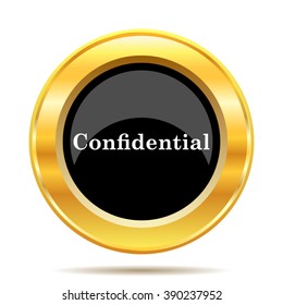 Confidential icon. Internet button on white background. EPS10 vector.