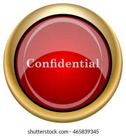 Confidential icon. Internet button on white background. EPS10 vector.