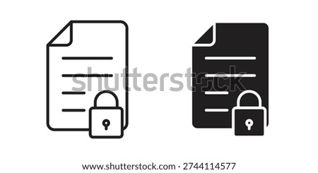 Confidential icon suitable symbol. Simple stock illustration stock