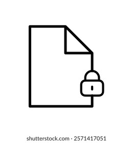 Confidential icon Thin line vector