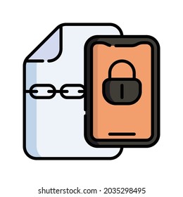 Confidential Icon Vector Illustration. Flat Outline Cartoon. Cryptocurrency Market Icon Concept Isolated Premium Vector