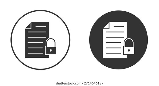 Confidencial ícone vetor ilustração sólida. modelo de logotipo vetorial em estilo moderno