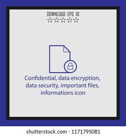 Confidential, important files  vector icon