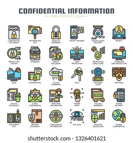 Confidential Information , Thin Line and Pixel Perfect Icons