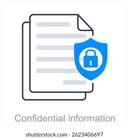Confidential Information vector icon concept design