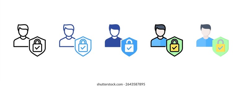 Conjunto de Ícones Confidenciais com Vários Estilos