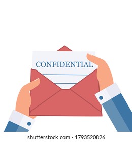 Confidential offer. Vector image isolated on white background.