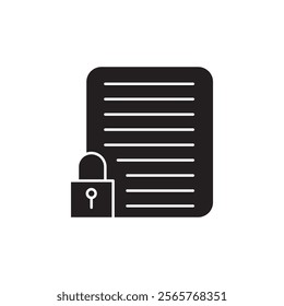 Confidential Project icon Vector flat thin line illustration