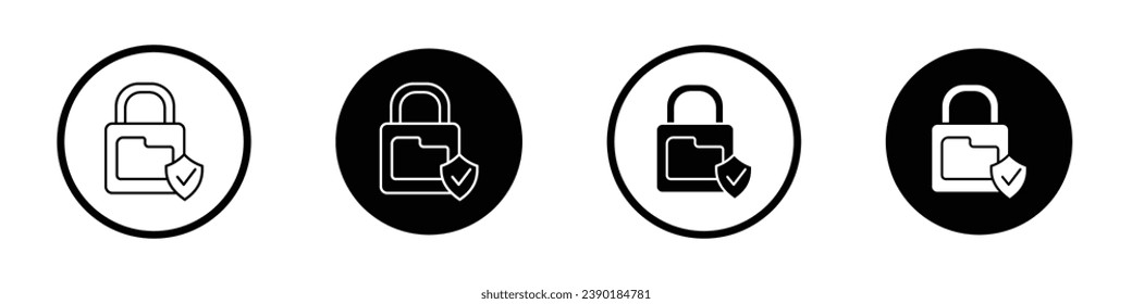 Confidential Project vector icon set. Secret sensitive information vector symbol. Non-disclosure agreement vector symbol suitable for apps and websites UI designs.