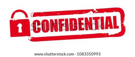 Confidential red grunge rubber stamp on white background. Vector illustration