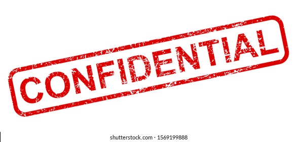 Confidential red stamp icon sign – stock vector