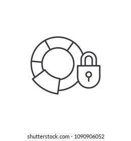 Confidential reports linear icon concept. Confidential reports line vector sign, symbol, illustration.