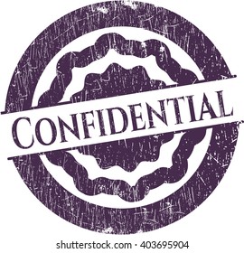 Confidential rubber grunge texture seal
