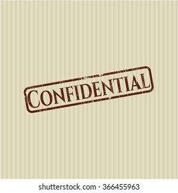 Confidential rubber grunge texture stamp