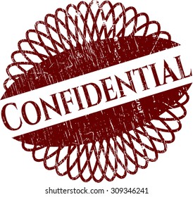 Sello de caucho confidencial