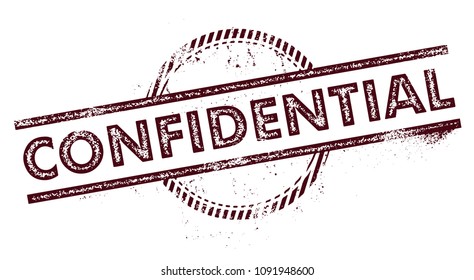 Confidential Rubber Stamp