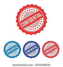 Confidential, Rubber stamp Design vector, illustration