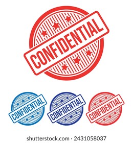 Confidential, Rubber stamp Design vector, illustration