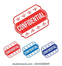 Confidential, Rubber stamp Design vector, illustration