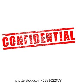 Confidential, rubber stamp made of rubber