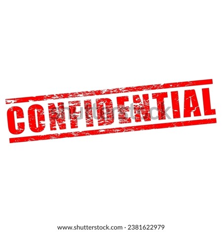 Confidential, rubber stamp made of rubber