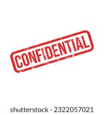 Confidential Rubber Stamp. Red Confidential Rubber Grunge Stamp Vector Illustration - Vector