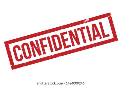 Confidential Rubber Stamp. Red Confidential Rubber Grunge Stamp Vector Illustration - Vector