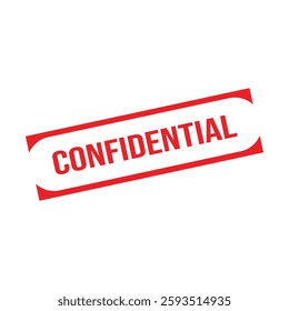 Confidential Rubber Stamp. Red Confidential Rubber Grunge Stamp Vector Illustration - Vector