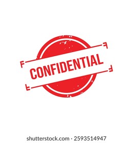 Confidential Rubber Stamp. Red Confidential Rubber Grunge Stamp Vector Illustration - Vector