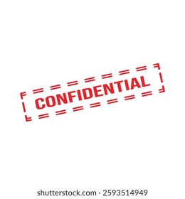 Confidential Rubber Stamp. Red Confidential Rubber Grunge Stamp Vector Illustration - Vector