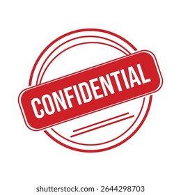 Confidential Rubber Stamp. Red Confidential Stamp Seal – Vector.