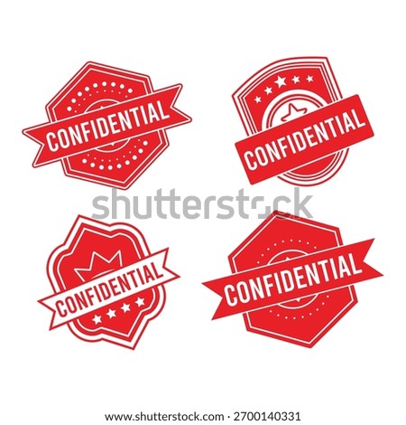 Confidential Rubber Stamp. Red Confidential Stamp Seal – Vector