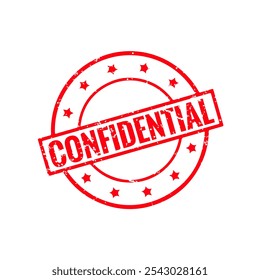 Confidential Rubber stamp vector design. Rubber Stamp Illustration - Vector