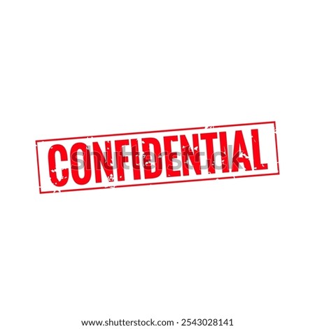 Confidential Rubber stamp vector design. Rubber Stamp Illustration - Vector